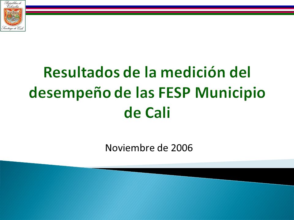 Resultados de la medición del desempeño de las FESP Municipio de Cali