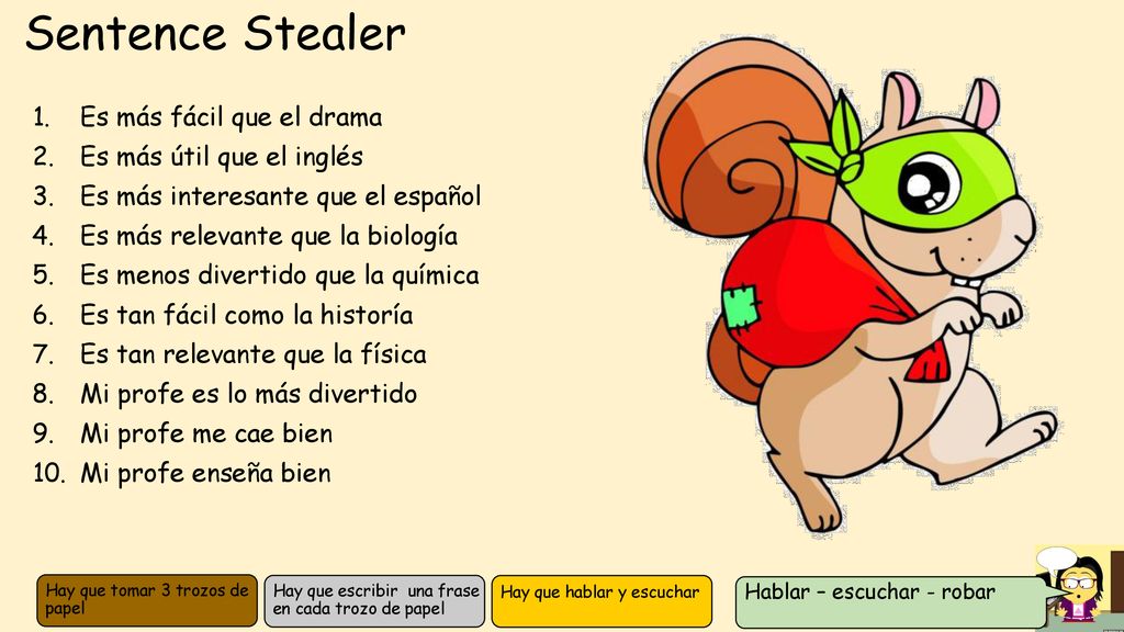 Sentence Stealer Es más fácil que el drama Es más útil que el inglés