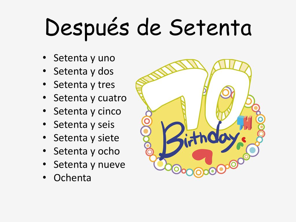 Después de Setenta Setenta y uno Setenta y dos Setenta y tres