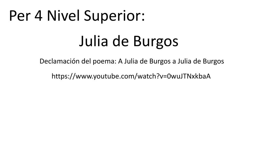 Declamación del poema: A Julia de Burgos a Julia de Burgos