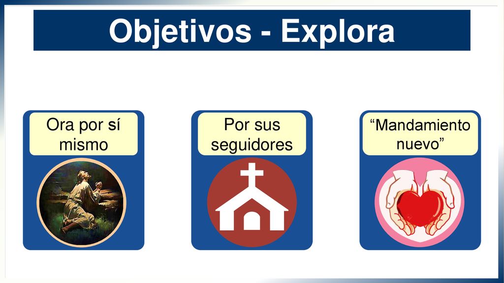 Objetivos - Explora Ora por sí mismo Por sus seguidores