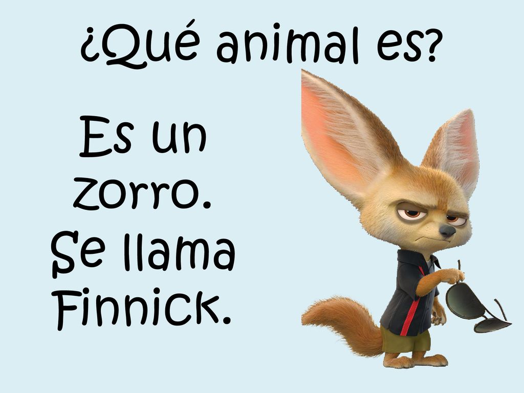 ¿Qué animal es Es un zorro. Se llama Finnick.