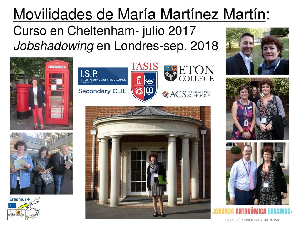 Movilidades de María Martínez Martín: Curso en Cheltenham- julio 2017 Jobshadowing en Londres-sep.