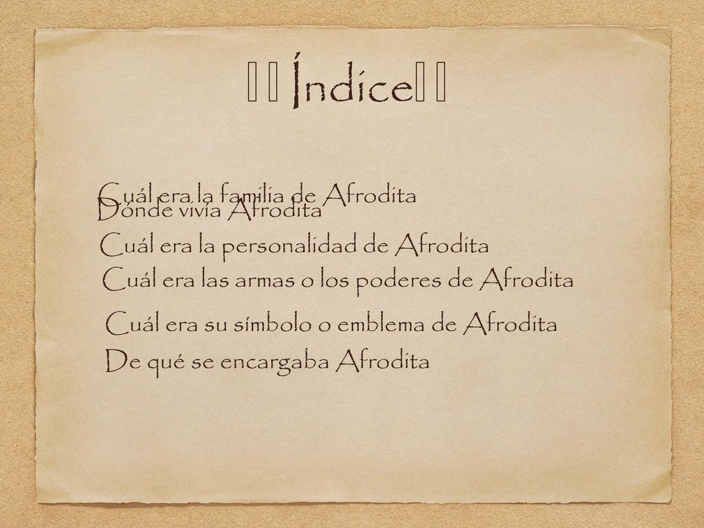 🌹🤪Índice🤪🌺 Cuál era la familia de Afrodita Dónde vivía Afrodita