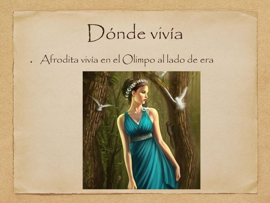 Dónde vivía Afrodita vivía en el Olimpo al lado de era