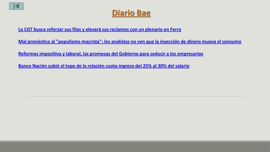 Diario Bae La CGT busca reforzar sus filas y elevará sus reclamos con un plenario en Ferro.