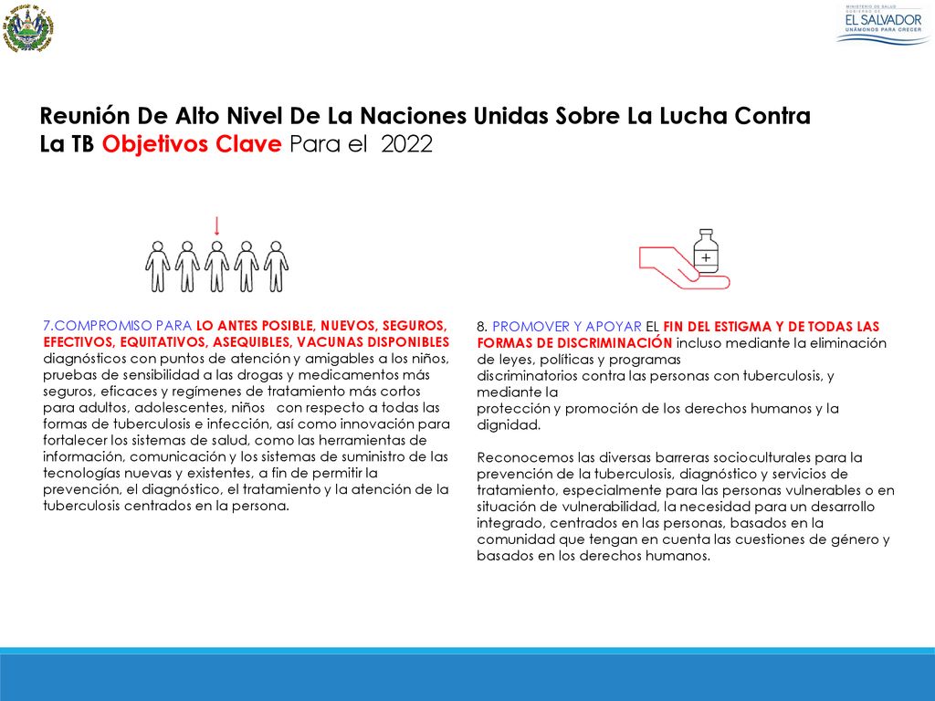 Reunión De Alto Nivel De La Naciones Unidas Sobre La Lucha Contra La TB Objetivos Clave Para el 2022