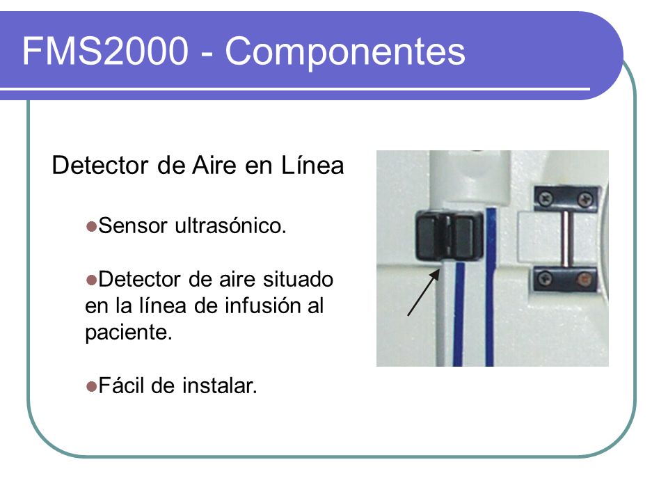 FMS Componentes Detector de Aire en Línea Sensor ultrasónico.