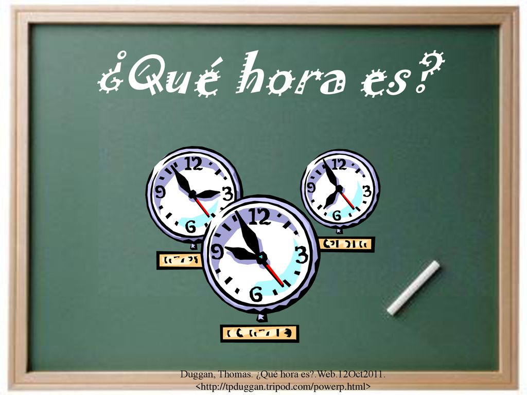 ¿Qué hora es Duggan, Thomas. ¿Qué hora es .Web.12Oct2011. <