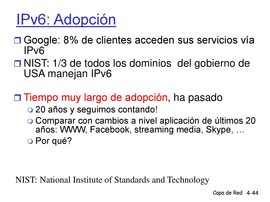 IPv6: Adopción Google: 8% de clientes acceden sus servicios vía IPv6