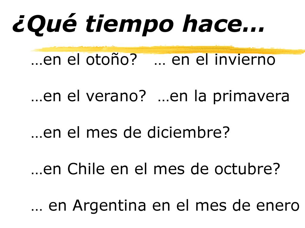 ¿Qué tiempo hace… …en el otoño … en el invierno