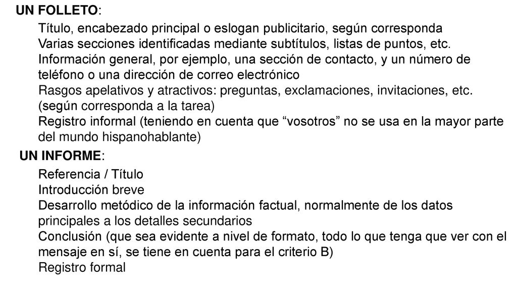 UN FOLLETO: Título, encabezado principal o eslogan publicitario, según corresponda.