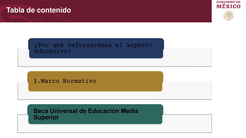 Tabla de contenido ¿Por qué reforzaremos el aspecto educativo