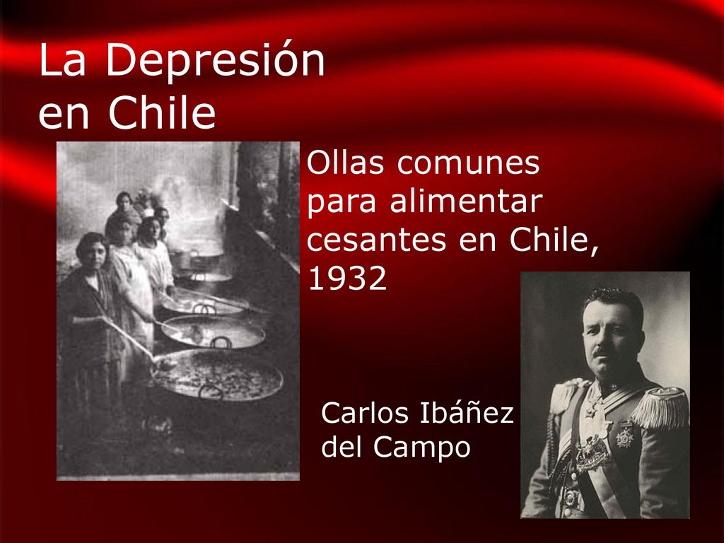 La Depresión en Chile • Ollas comunes para alimentar cesantes en Chile, 1932.