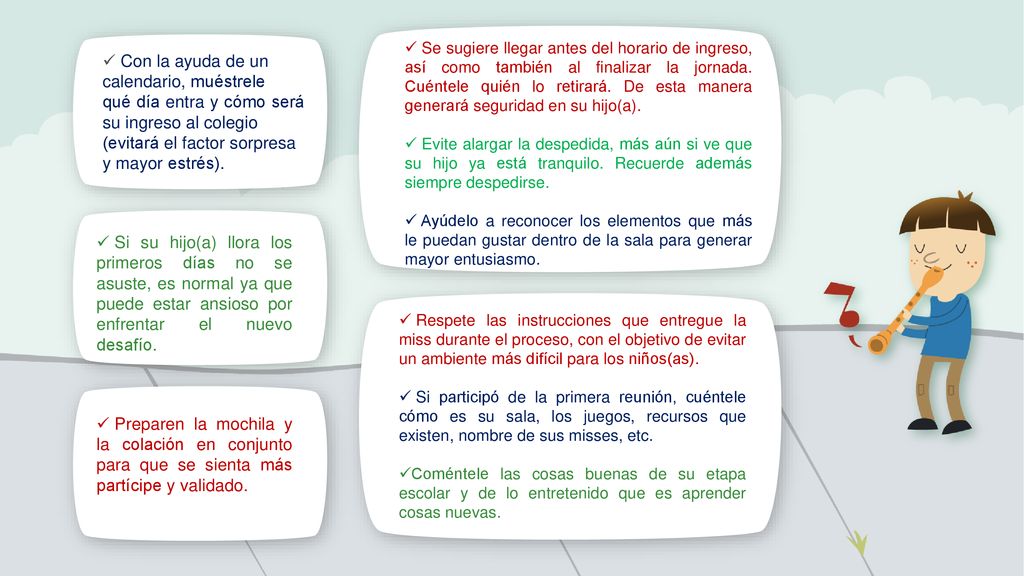 qué día entra y cómo será su ingreso al colegio