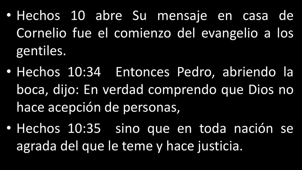 Hechos 10 abre Su mensaje en casa de Cornelio fue el comienzo del evangelio a los gentiles.