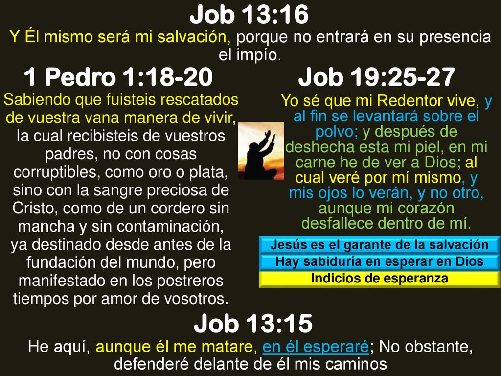 Jesús es el garante de la salvación Hay sabiduría en esperar en Dios