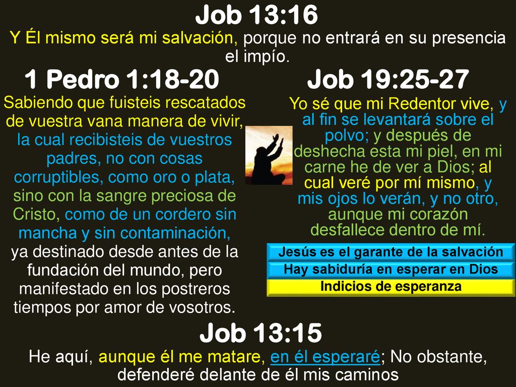 Jesús es el garante de la salvación Hay sabiduría en esperar en Dios