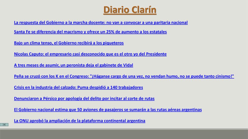 Diario Clarín La respuesta del Gobierno a la marcha docente: no van a convocar a una paritaria nacional.