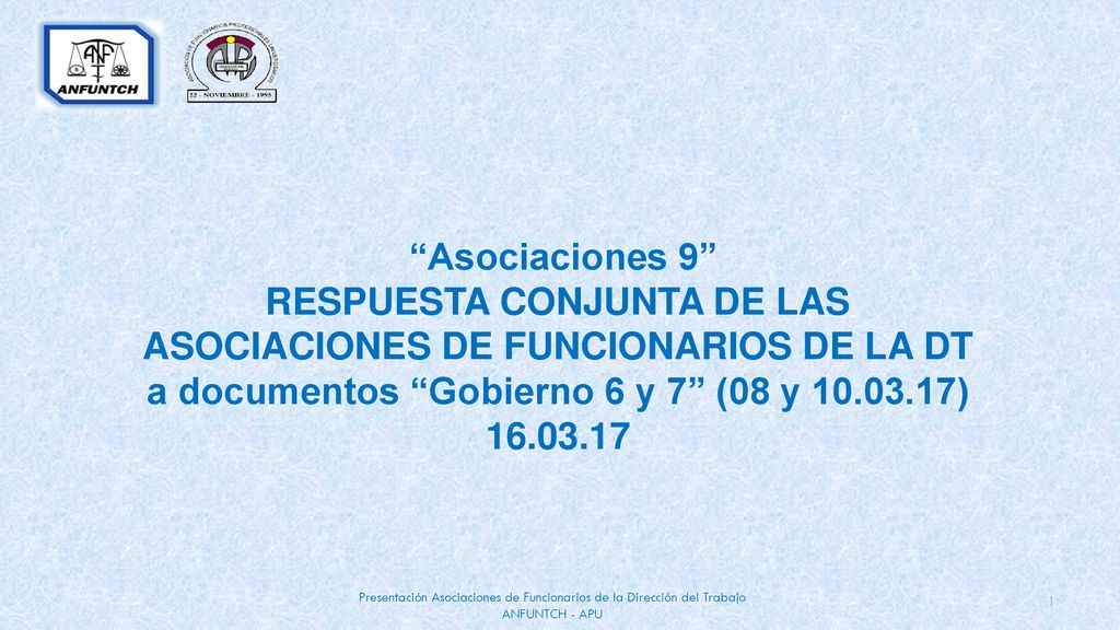 RESPUESTA CONJUNTA DE LAS ASOCIACIONES DE FUNCIONARIOS DE LA DT