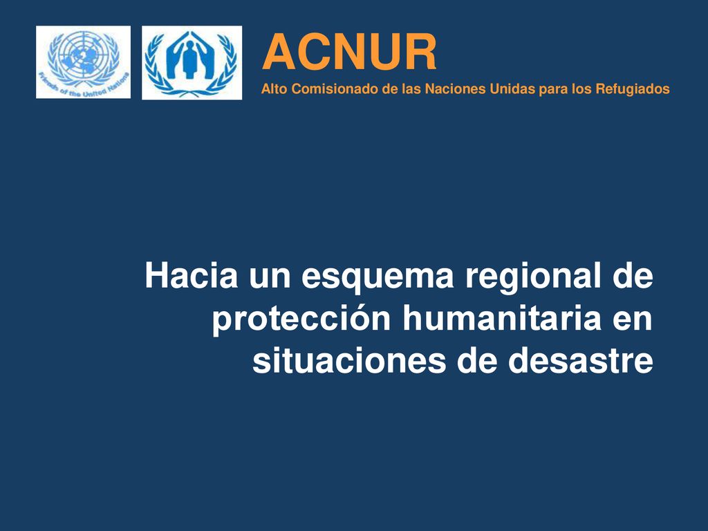 ACNUR Alto Comisionado de las Naciones Unidas para los Refugiados