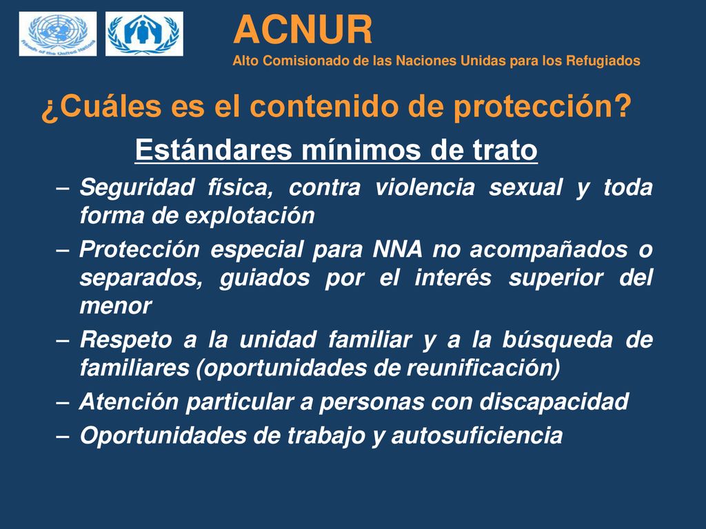 ACNUR Alto Comisionado de las Naciones Unidas para los Refugiados