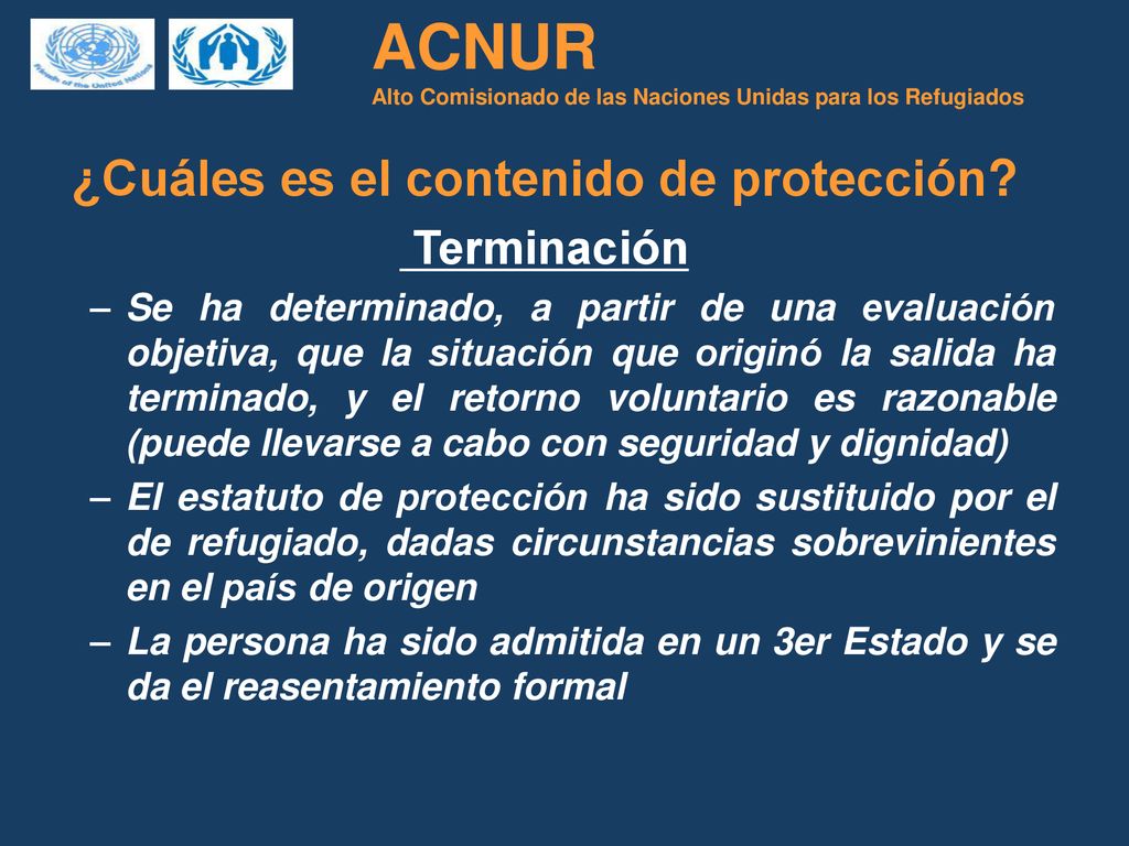 ACNUR Alto Comisionado de las Naciones Unidas para los Refugiados
