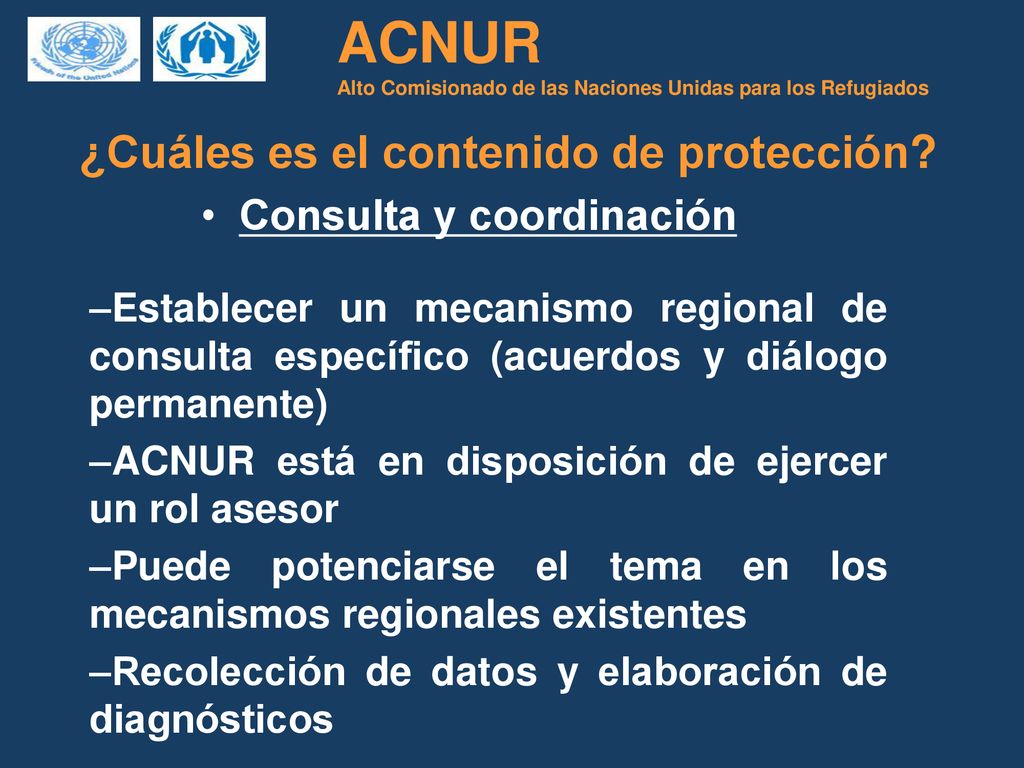 ACNUR Alto Comisionado de las Naciones Unidas para los Refugiados