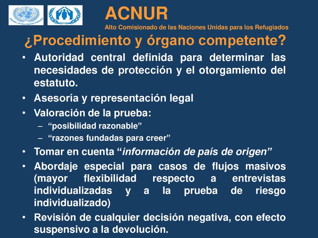 ACNUR Alto Comisionado de las Naciones Unidas para los Refugiados