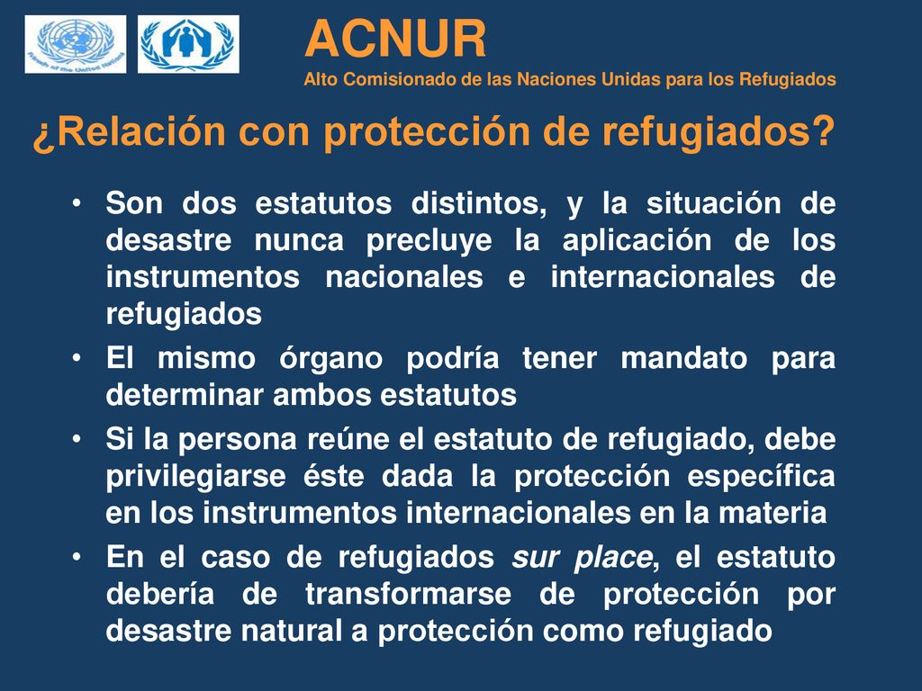 ACNUR Alto Comisionado de las Naciones Unidas para los Refugiados