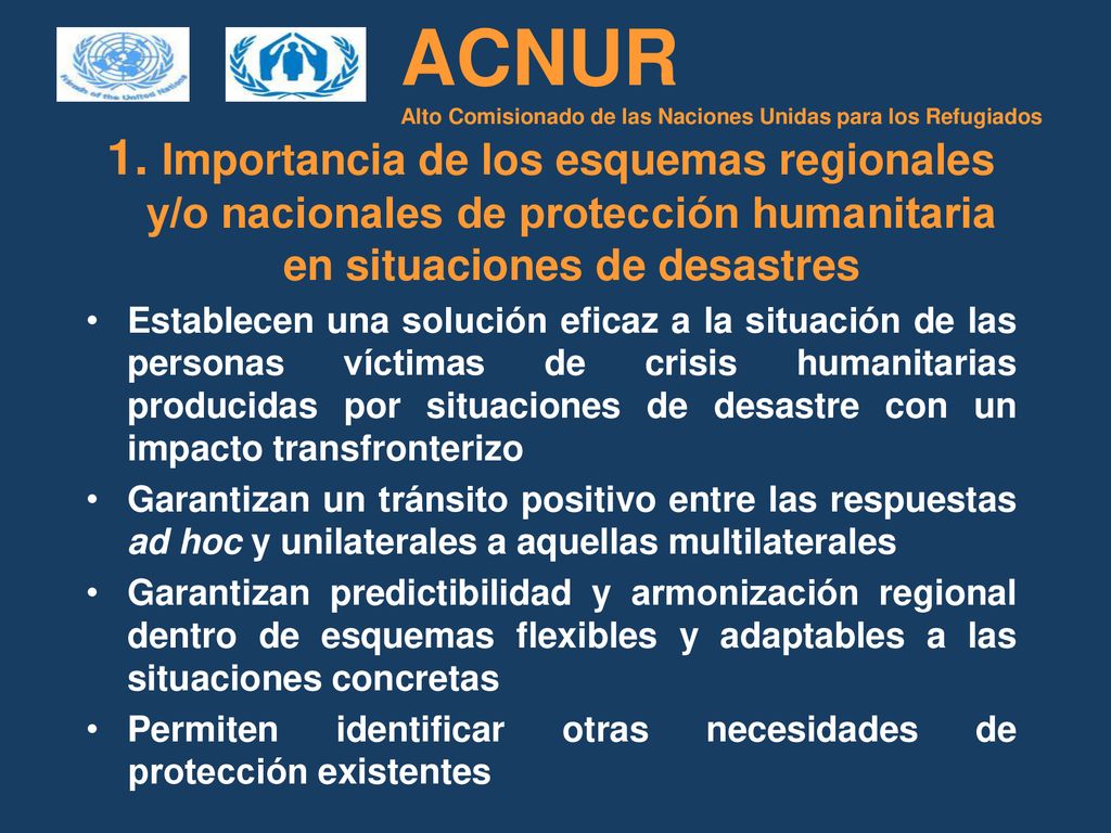 ACNUR Alto Comisionado de las Naciones Unidas para los Refugiados