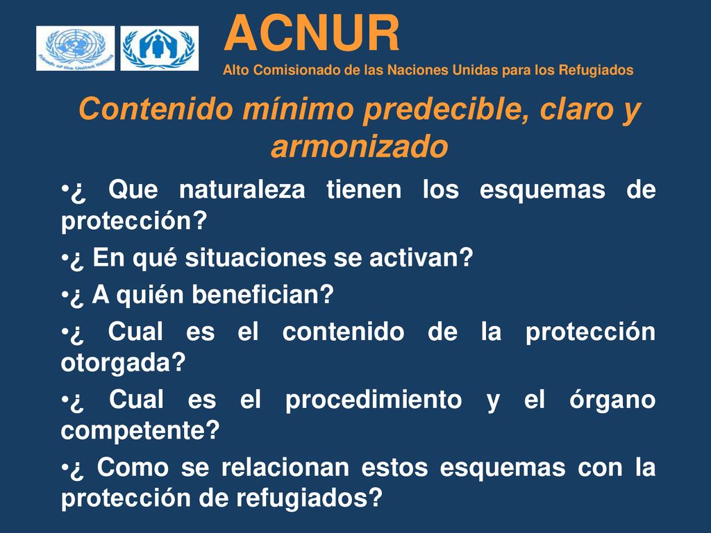 ACNUR Alto Comisionado de las Naciones Unidas para los Refugiados