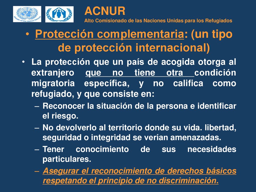 ACNUR Alto Comisionado de las Naciones Unidas para los Refugiados