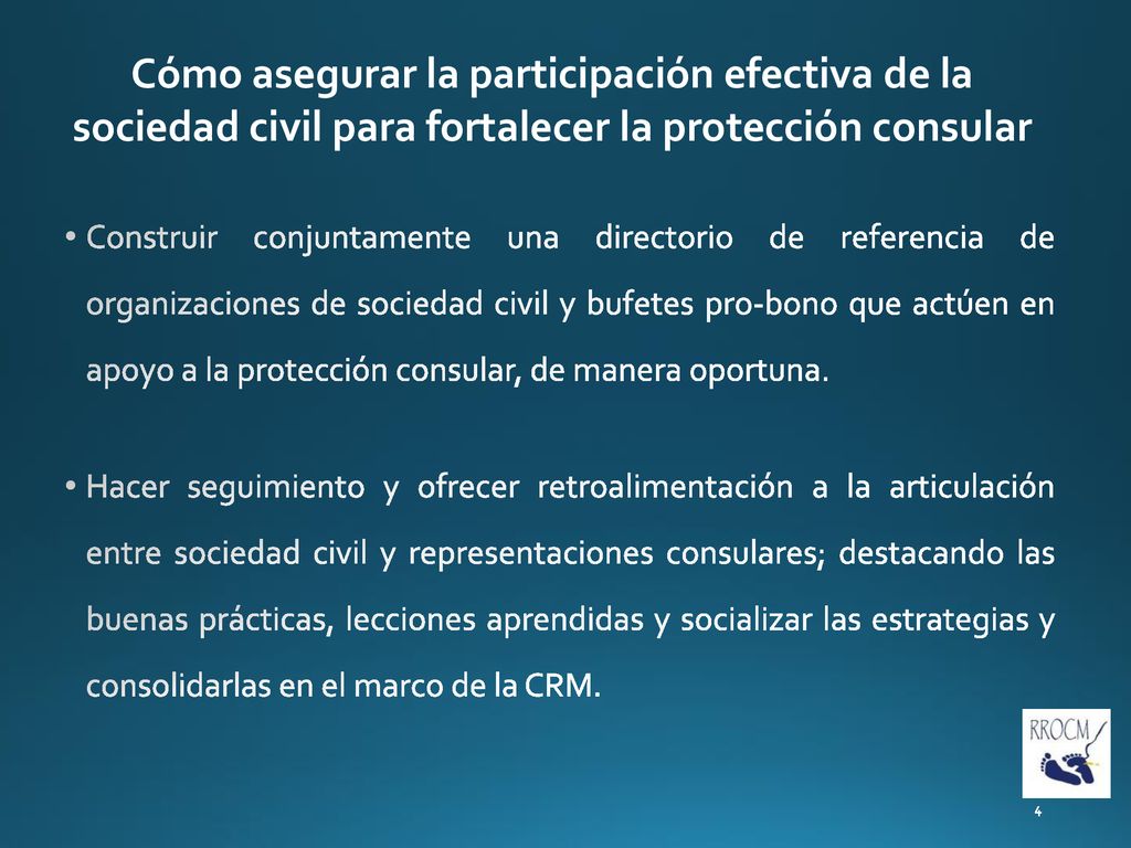 Cómo asegurar la participación efectiva de la sociedad civil para fortalecer la protección consular
