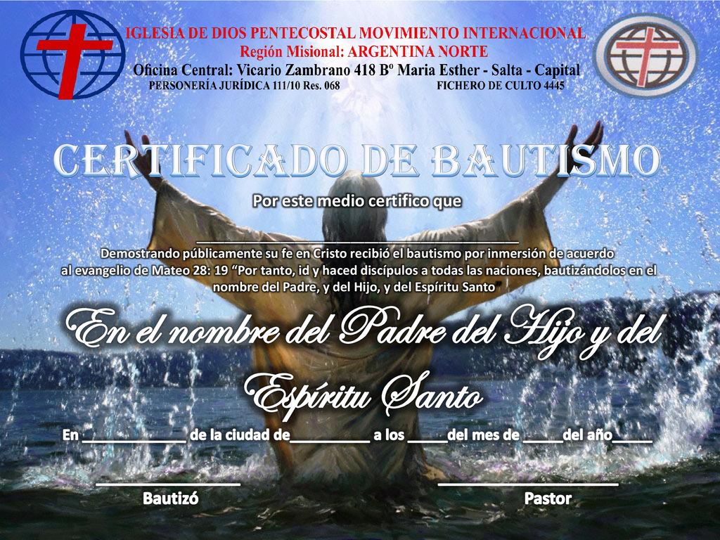 En el nombre del Padre del Hijo y del Espíritu Santo