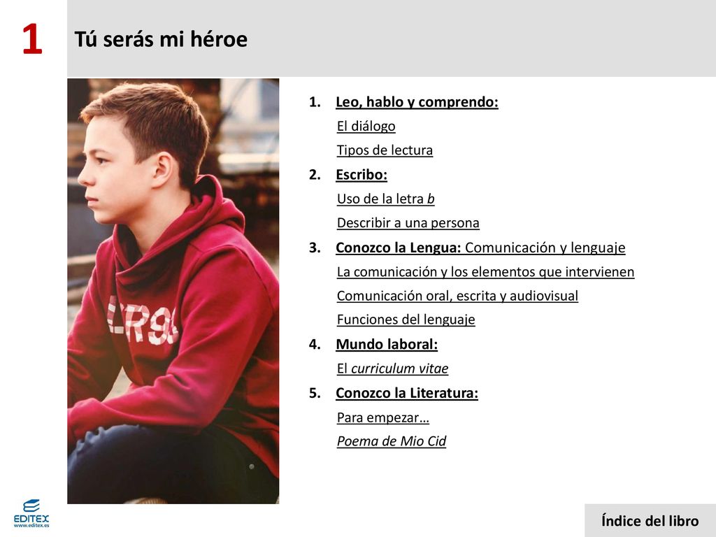 1 Tú serás mi héroe Leo, hablo y comprendo: Escribo: