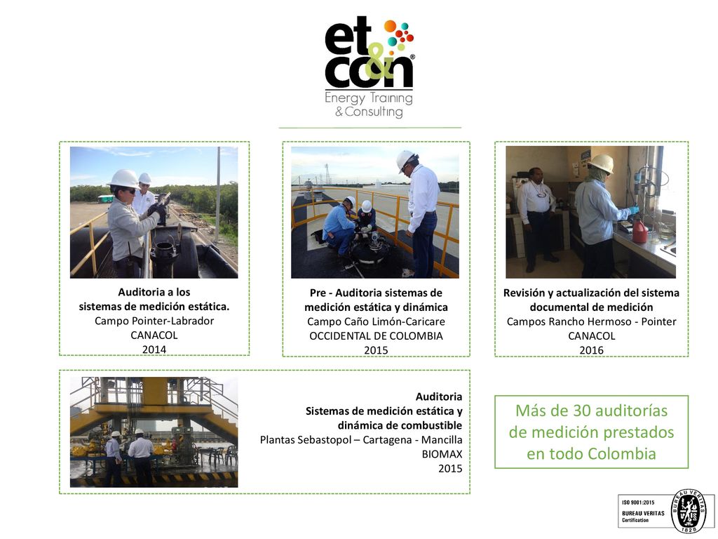 Más de 30 auditorías de medición prestados en todo Colombia