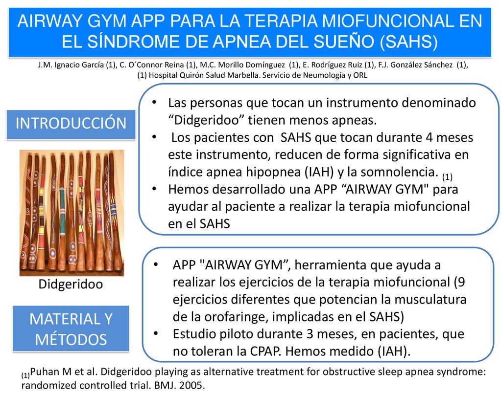 (1) Hospital Quirón Salud Marbella. Servicio de Neumología y ORL