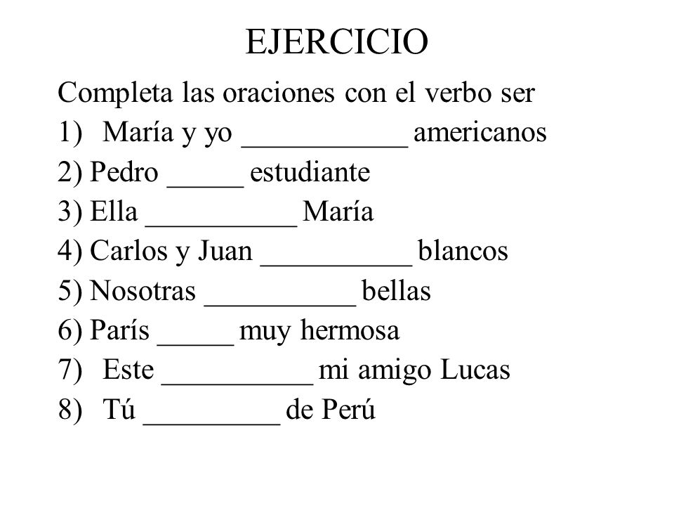 Тест по теме спряжение. Глагол ser в испанском языке упражнения. Глагол ser упражнения. Глагол tener упражнения. Упражнения с глаголом tener в испанском языке.