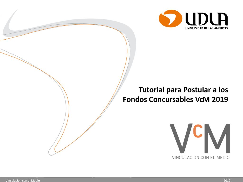 Tutorial para Postular a los Fondos Concursables VcM 2019