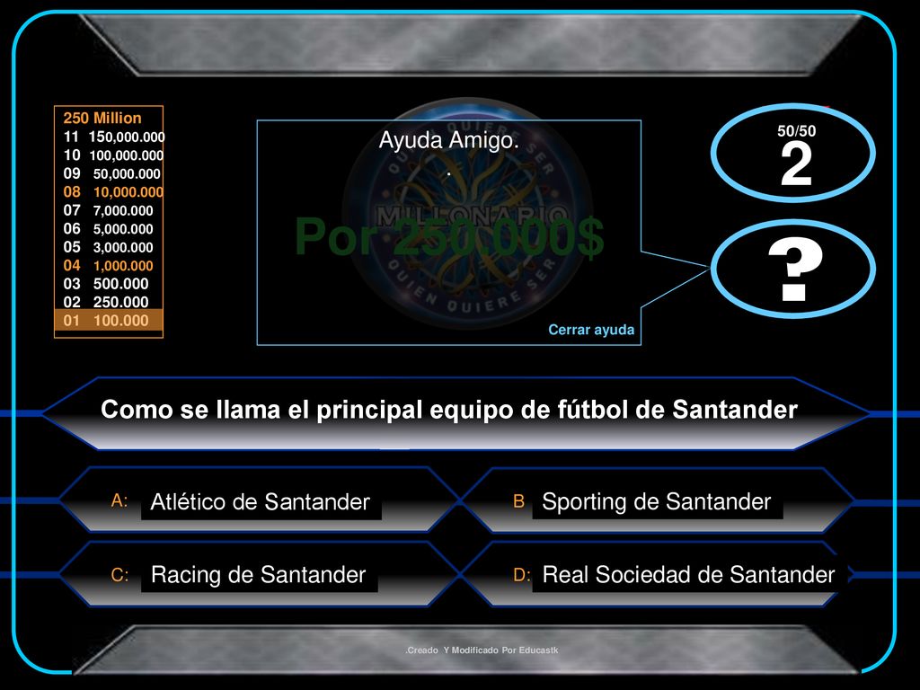 Como se llama el principal equipo de fútbol de Santander