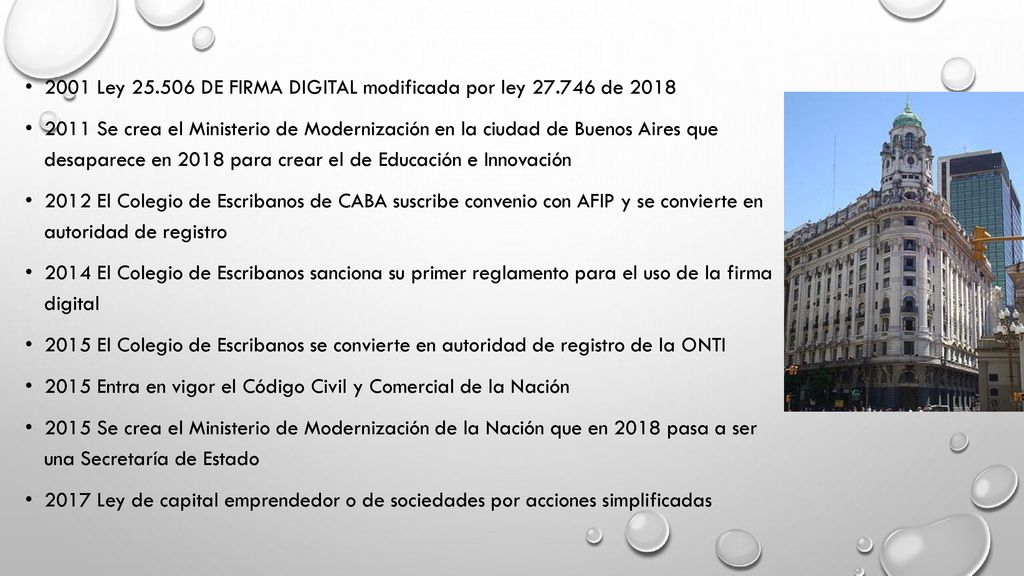 2001 Ley DE FIRMA DIGITAL modificada por ley de 2018