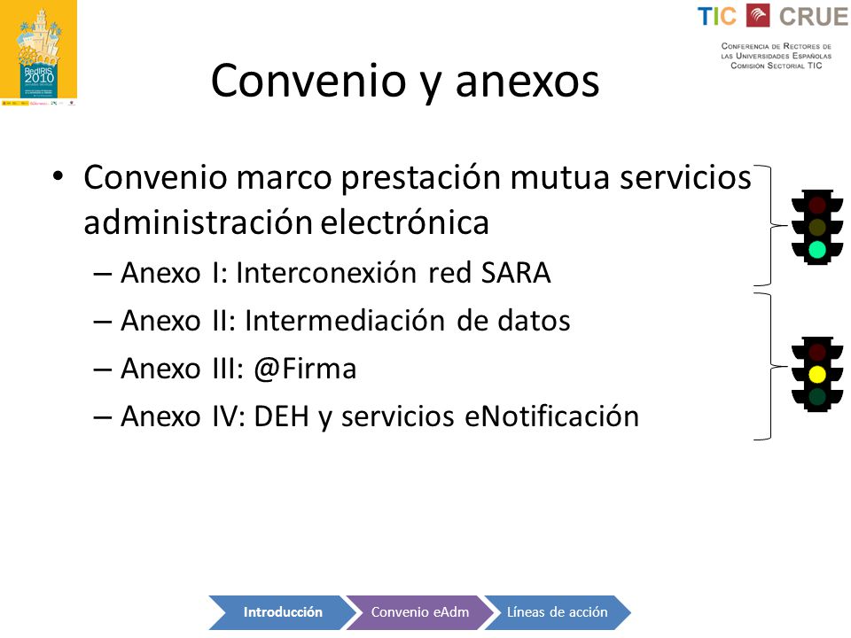Convenio y anexos Convenio marco prestación mutua servicios administración electrónica. Anexo I: Interconexión red SARA.