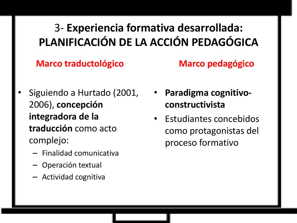 3- Experiencia formativa desarrollada: PLANIFICACIÓN DE LA ACCIÓN PEDAGÓGICA