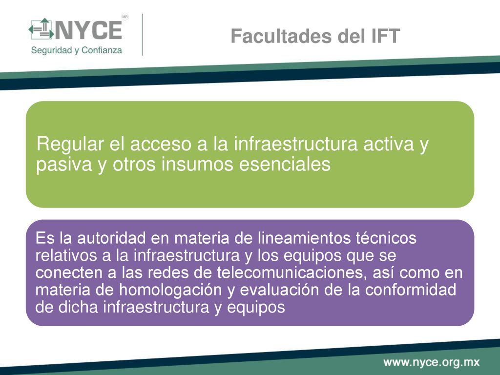 Facultades del IFT Regular el acceso a la infraestructura activa y pasiva y otros insumos esenciales.