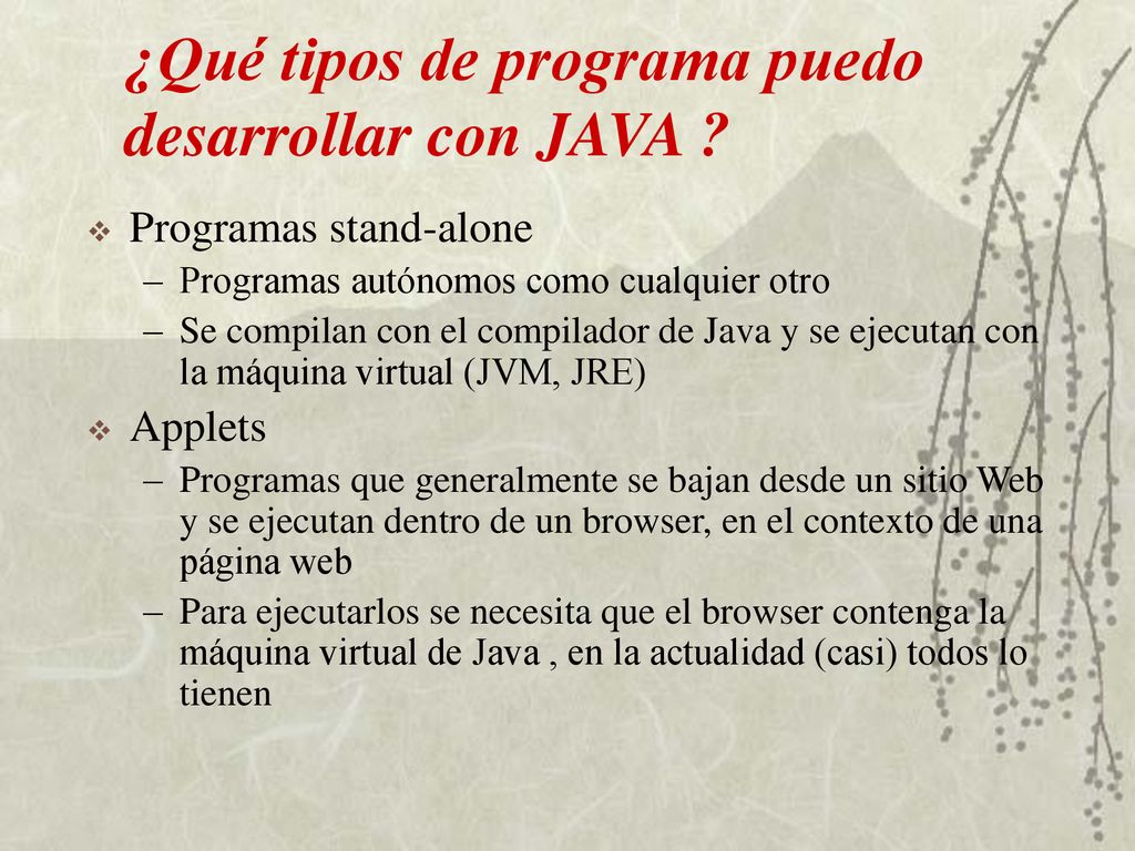 ¿Qué tipos de programa puedo desarrollar con JAVA