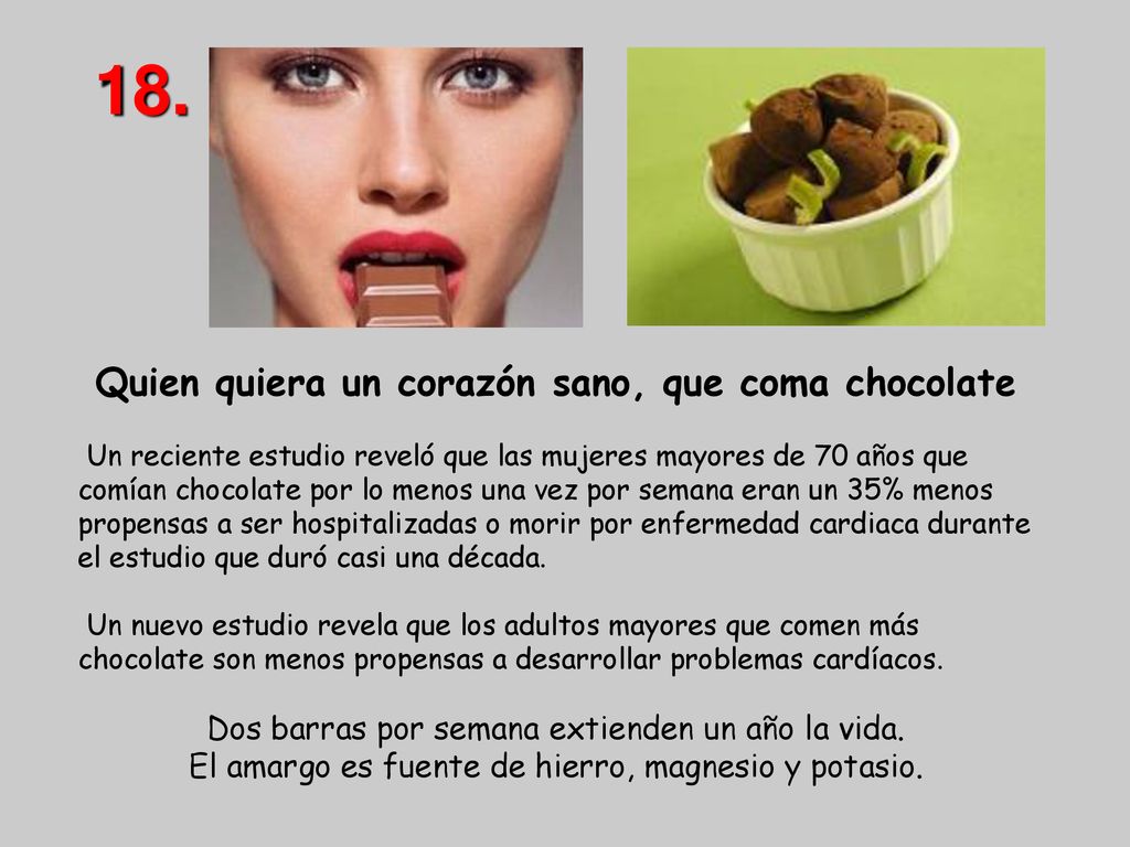 Quien quiera un corazón sano, que coma chocolate