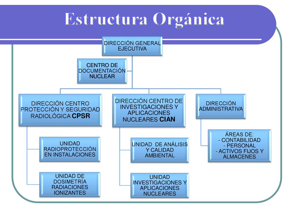 Estructura Orgánica DIRECCIÓN GENERAL EJECUTIVA. DIRECCIÓN CENTRO PROTECCIÓN Y SEGURIDAD RADIOLÓGICA CPSR.