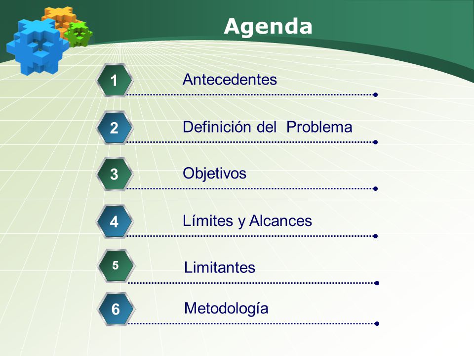 Agenda 1 Antecedentes 2 Definición del Problema 3 Objetivos 4