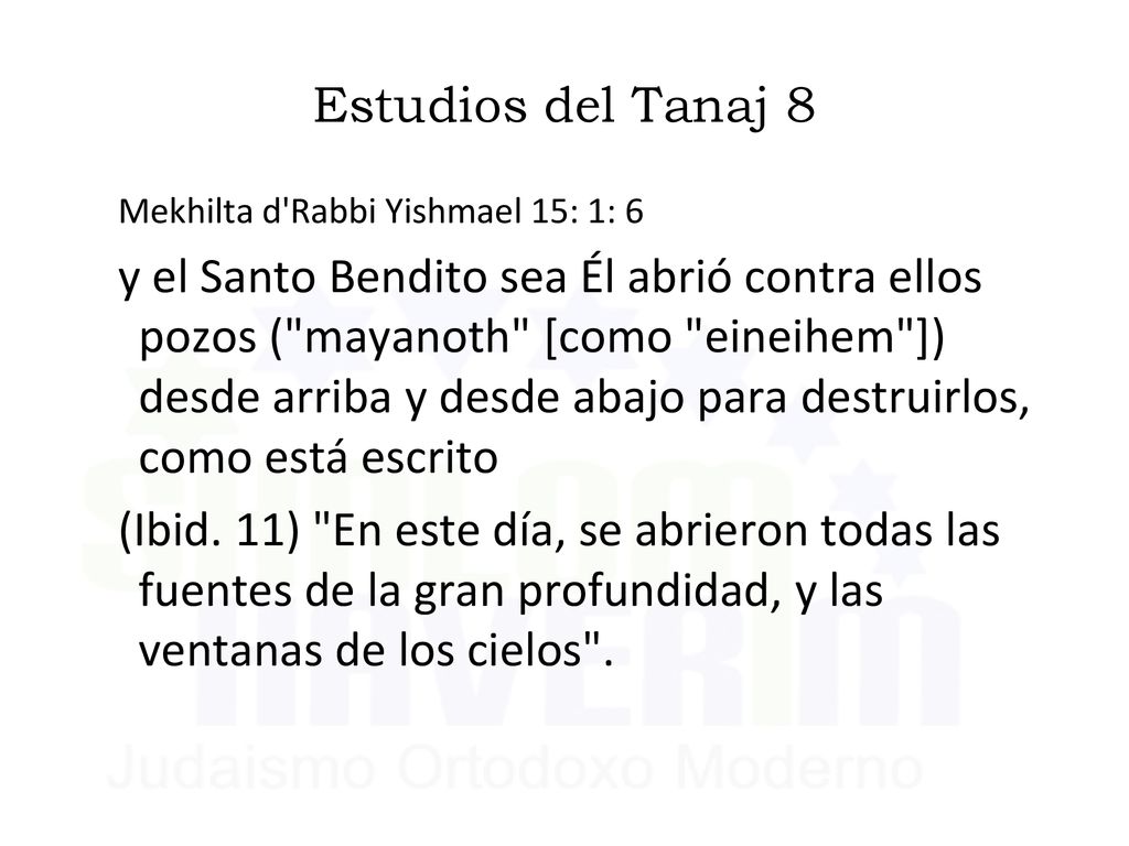 Estudios del Tanaj 8 Mekhilta d Rabbi Yishmael 15: 1: 6.